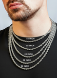 4mm Rope Chain Unisex Necklace Stainless Steel<BR>CH4
