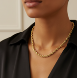 5mm Gold Rope Chain 18K Gold Plated Unisex Necklace Stainless Steel<BR>CH11