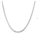 4mm 19.5 Inch Box Link Chain / Necklace Stainless Steel CH12