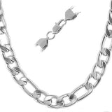 6mm Figaro Link Chain Unisex Stainless Steel with END-TABS CH14
