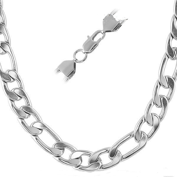 8mm Figaro Men's or Ladies Necklace / Chain Stainless Steel CH15