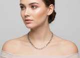 6mm Figaro Link Chain Unisex Stainless Steel with END-TABS CH14