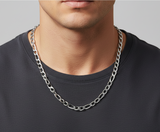 6mm Figaro Link Chain Unisex Stainless Steel with END-TABS CH14