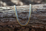 Two-Tone Gold & Silver 11mm Curb Link Stainless Steel Chain / Necklace CH18