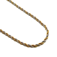Two-Tone Rope Chain / Necklace Stainless Steel 3mm Rope Necklace CH1