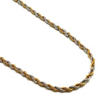 3mm Rope TT Chain Silver & Gold Unisex Necklace Stainless Steel<BR>CH1