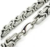 Huge 17mm Byzantine Link Chain Men's Necklace Stainless Steel<BR>CH21