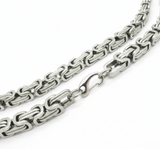 Huge 17mm Byzantine Link Chain Men's Necklace Stainless Steel<BR>CH21