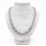 Huge 17mm Byzantine Link Chain Men's Necklace Stainless Steel<BR>CH21