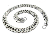 16mm Wide Stainless Steel Curb Link Men's Necklace 24 Inches CH24