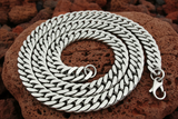 Wide 15mm Wide Stainless Steel Curb Link Men's Necklace 24 Inches CH24