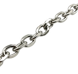Big 8mm Oval Link Chain Necklace Stainless Steel Many Sizes CH30