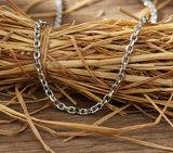 6mm Medium Oval Link Chain Unisex Necklace Stainless Steel CH29
