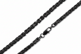 4mm Black Byzantine Chain Unisex Stainless Steel CH34