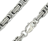 7mm Stainless Steel Byzantine Chain / Necklace CH42