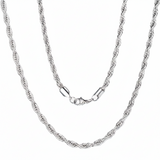 3mm Rope Chain Unisex Necklace Stainless Steel<BR>CH3