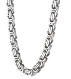 7mm Stainless Steel Byzantine Chain / Necklace CH42
