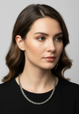 7mm Byzantine Link Chain Unisex Necklace Stainless Steel<BR>CH42