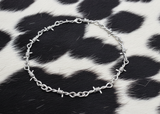 Small 11mm Barbed Wire Link Chain Necklace Unisex Stainless-Steel Gothic CH47