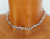 Large 16mm Barbed Wire Link Chain Necklace Stainless Steel CH48