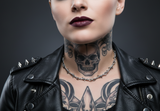 11mm Medium Barbed Wire Link Chain Unisex Necklace Stainless Steel<BR>CH47
