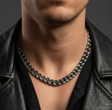 12mm Tattoo Curb Link Chain Stainless Steel CH49