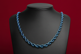 4mm Blue Rope Chain Unisex Necklace Stainless Steel <BR>CH9