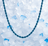 4mm Blue Rope Chain Unisex Necklace Stainless Steel <BR>CH9