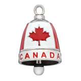 Large "CANADA" Motorcycle Ride Bell® Red & White Stainless Steel RB11L