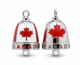 Large "CANADA" Motorcycle Ride Bell® Red & White Stainless Steel RB11L