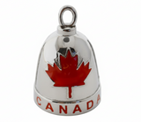 Large "CANADA" Motorcycle Ride Bell® Red & White Stainless Steel RB11L