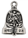 "SAINT MICHAEL" Ride Bell® "Protect Us" Religious Biker Bell Stainless Steel RB14