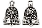 "SAINT MICHAEL" Ride Bell® "Protect Us" Religious Biker Bell Stainless Steel RB14