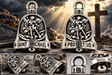 "SAINT MICHAEL" Ride Bell® "Protect Us" Religious Biker Bell Stainless Steel RB14