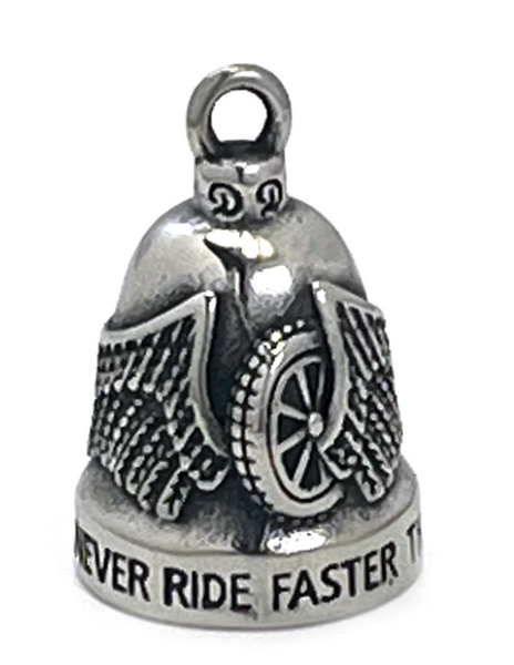 Motorcycle Stainless Steel Wheel Winged Ride Bell, Gremlin Bell, Spirit Bell RB29