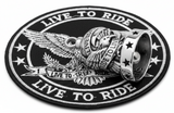 Large "Live to Ride, Ride to Live" Ride Bell® Biker Bell Stainless Steel RB3L