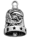 Large "Live to Ride, Ride to Live" Ride Bell® Biker Bell Stainless Steel RB3L