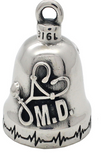 MD Medical Symbol Motorcycle Ride Gremlin Bell Stainless Steel RB46