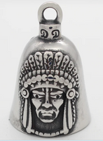 Indian Head Dress & Feather Stainless Steel Motorcycle Ride Bell RB54