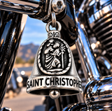 "ST. CHRISTOPHER" Ride Bell "PRAY FOR US" Religious Biker Bell Stainless Steel RB56