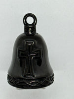 Stainless Steel Religious Cross Motorcycle Ride Bell Black RB57