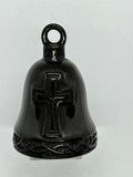 Stainless Steel Religious Cross Motorcycle Ride Bell Black RB57