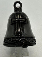 Stainless Steel Religious Cross Motorcycle Ride Bell Black RB57