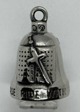 Stainless Steel Religious Motorcycle Ride Bell Praying Hands and Cross RB59