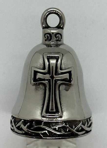Stainless Steel Religious Cross Motorcycle Ride Bell 4 Colors RB60