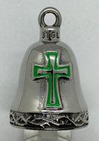 Stainless Steel Religious Cross Motorcycle Ride Bell 4 Colors RB60