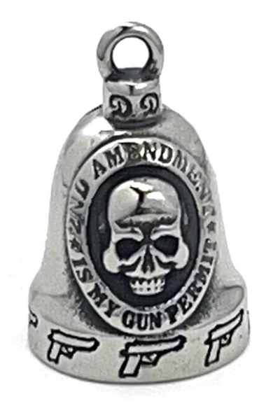 Motorcycle Ride Bell, Gremlin Ride Bell Stainless Steel 2nd Amendment RB67
