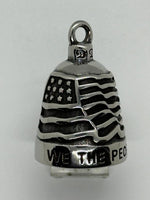 Stainless Steel "We The People" Flag Bell Motorcycle Biker Ride Bell RB70