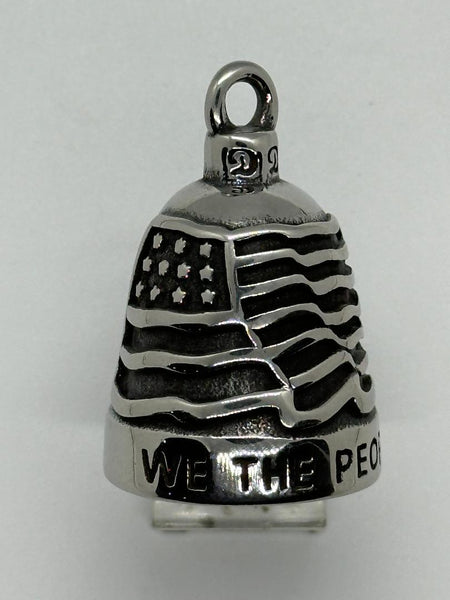 Stainless Steel "We The People" Flag Bell Motorcycle Biker Ride Bell RB70
