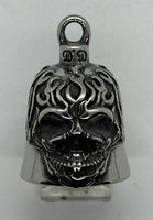 Stainless Steel Motorcycle Ride Bell ® Skull in Flames RB72
